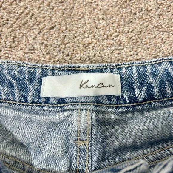 KanCan size 26 Distressed Blue Denim Shorts - Picture 2 of 4